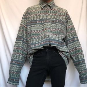 Woolrich Vintage Tribal Print Button Up